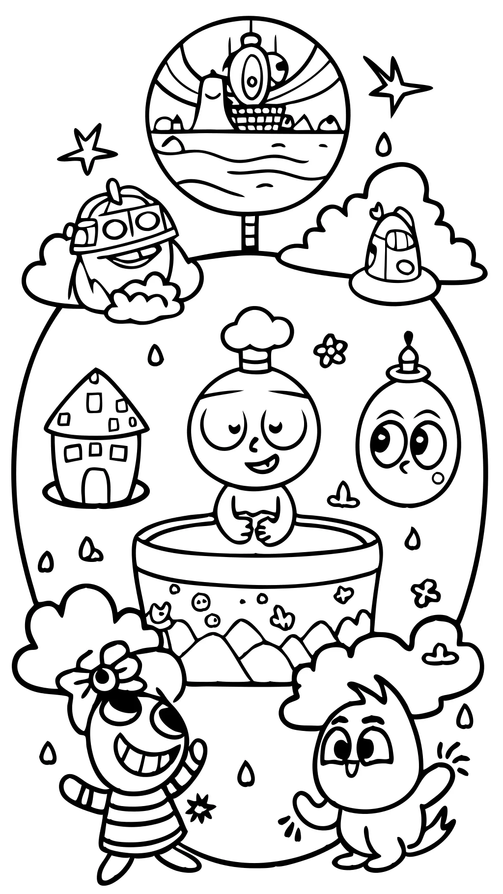 coloring page inside out